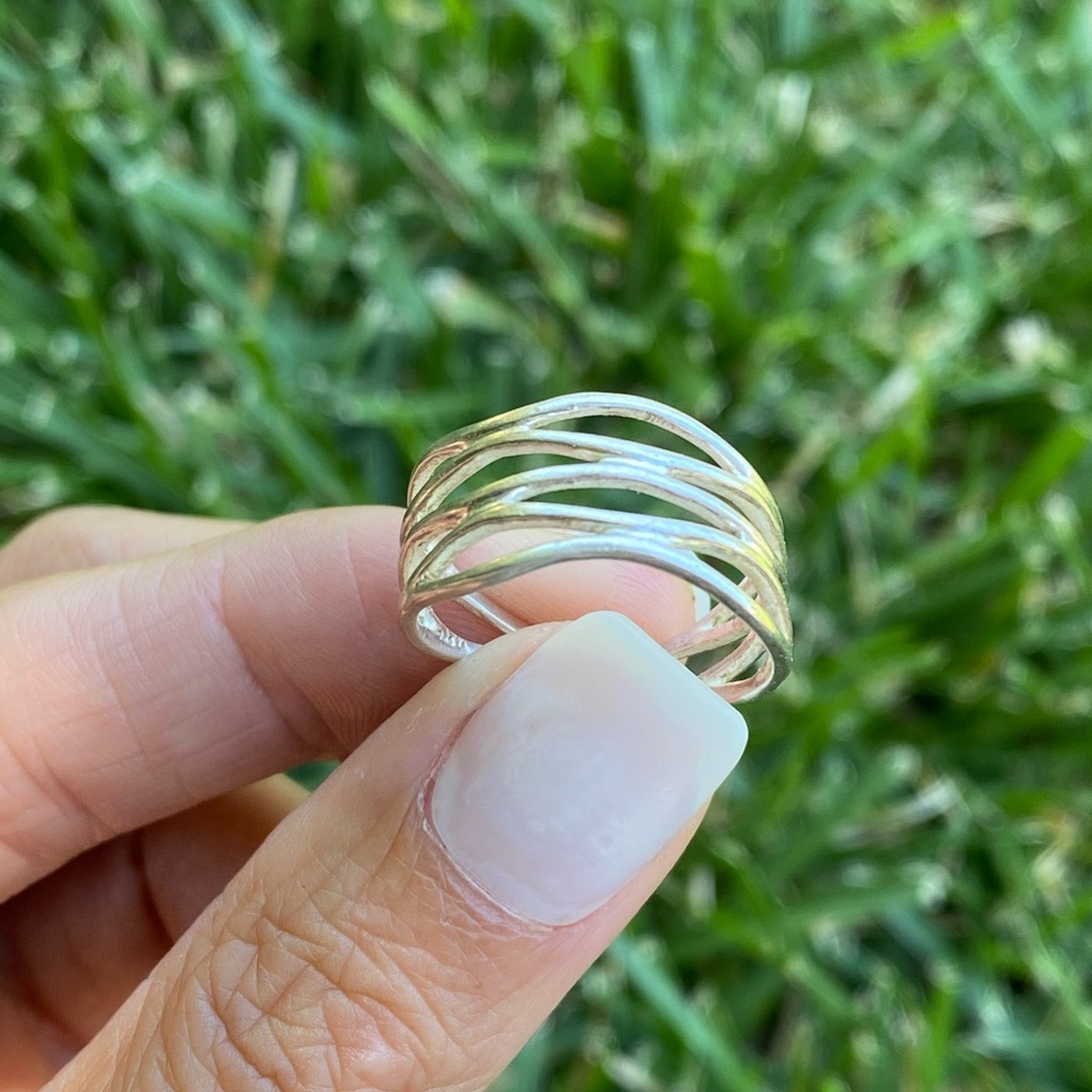 Stamped Sterling Silver Ring - image 1